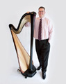 Jeff Haupt, wedding harpist