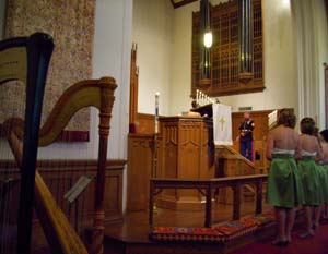 first united methodist church, bloomington, indiana wedding and harp music