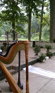 Hillside Amphitheatre, Winona Lake, Indiana, Wedding and Harp Music