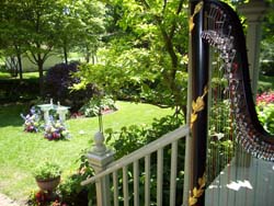mill race village, northville, michigan, wedding and harp music