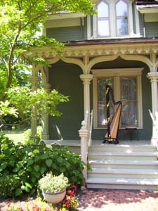 mill race village, northville, michigan, wedding and harp music
