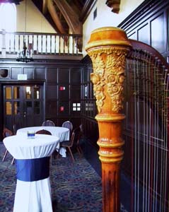 notre dame south dining hall, notre dame, indiana, wedding and harp music