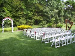 ravines golf course, saugatuck, michigan, wedding and harp music