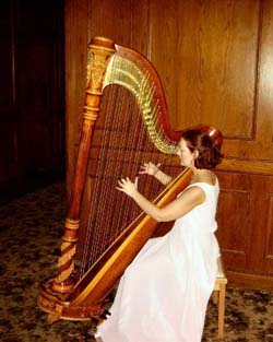 Wicker Park Social Center, Highland, Indiana, Wedding and Harp Music